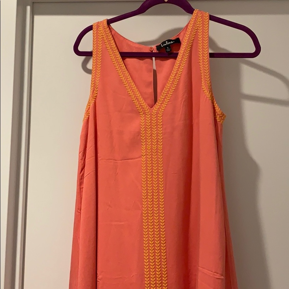 Never been worn coral dress from Lulu’s.